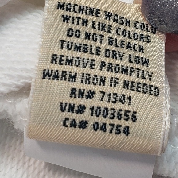 L.L. Bean Organic Cotton Quarter Zip Pullover Womens Medium White Blue 513193 - Picture 4 of 8